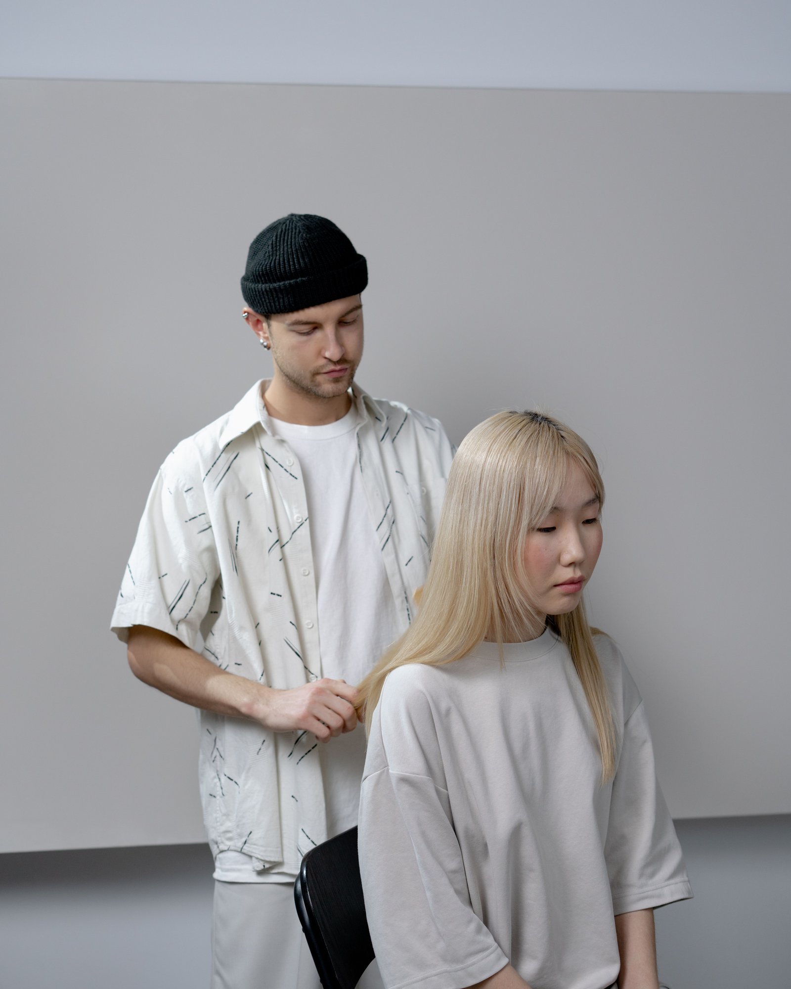 A stylist at work